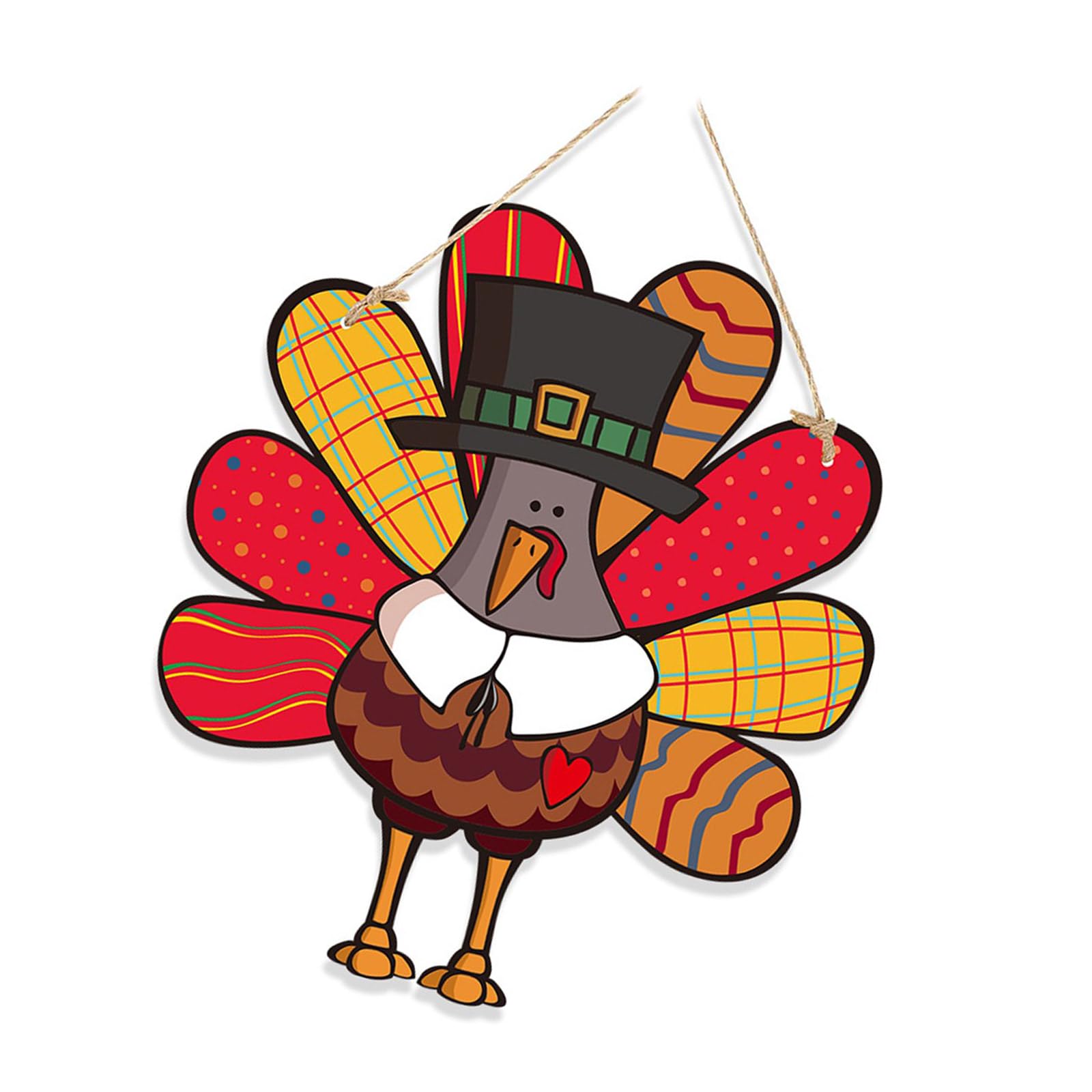 Jazuaiao Unique Thanksgiving Door Wreath Elegant Turkey Door Hanger Stylish Sign Plate for a Warm Festival Welcome Hanging Sign