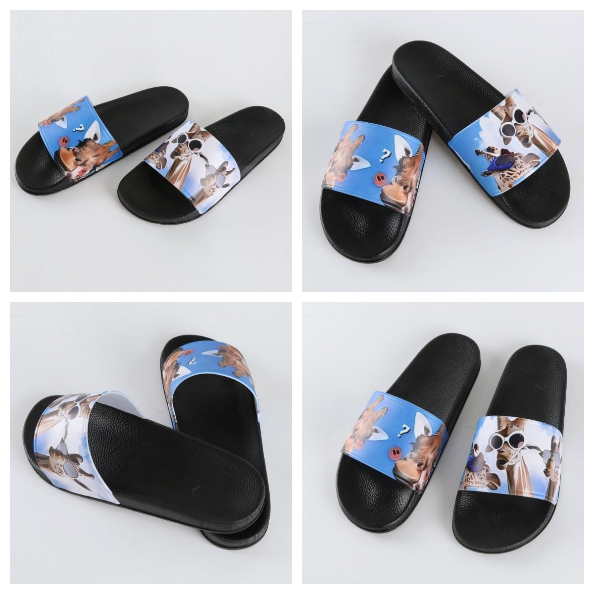Personalisierte Trendige Badelatschen,Personalisiert Schlappen-Fügen Sie Ihre Fotos und Texte hinzu- aus Robustem PVC - um EIN Personalisiertes Geschenk für Ihre Familie zu Erstellen, für Unisex