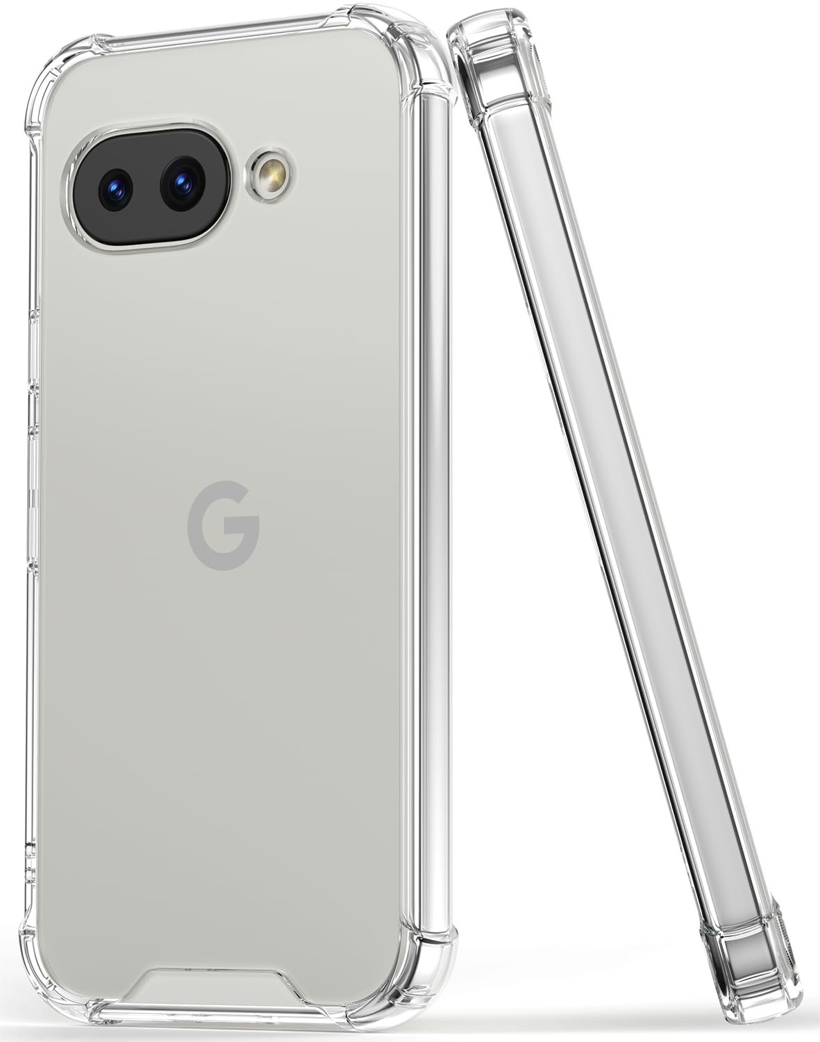 SALAWAT Compatible with Google Pixel 9a Case Clear Cute Gradient Slim Phone Cover Reinforced TPU Bumper Hard PC Back Shockproof Protective Case for Pixel 9a 6.3 inch 2025 (Crystal Clear)