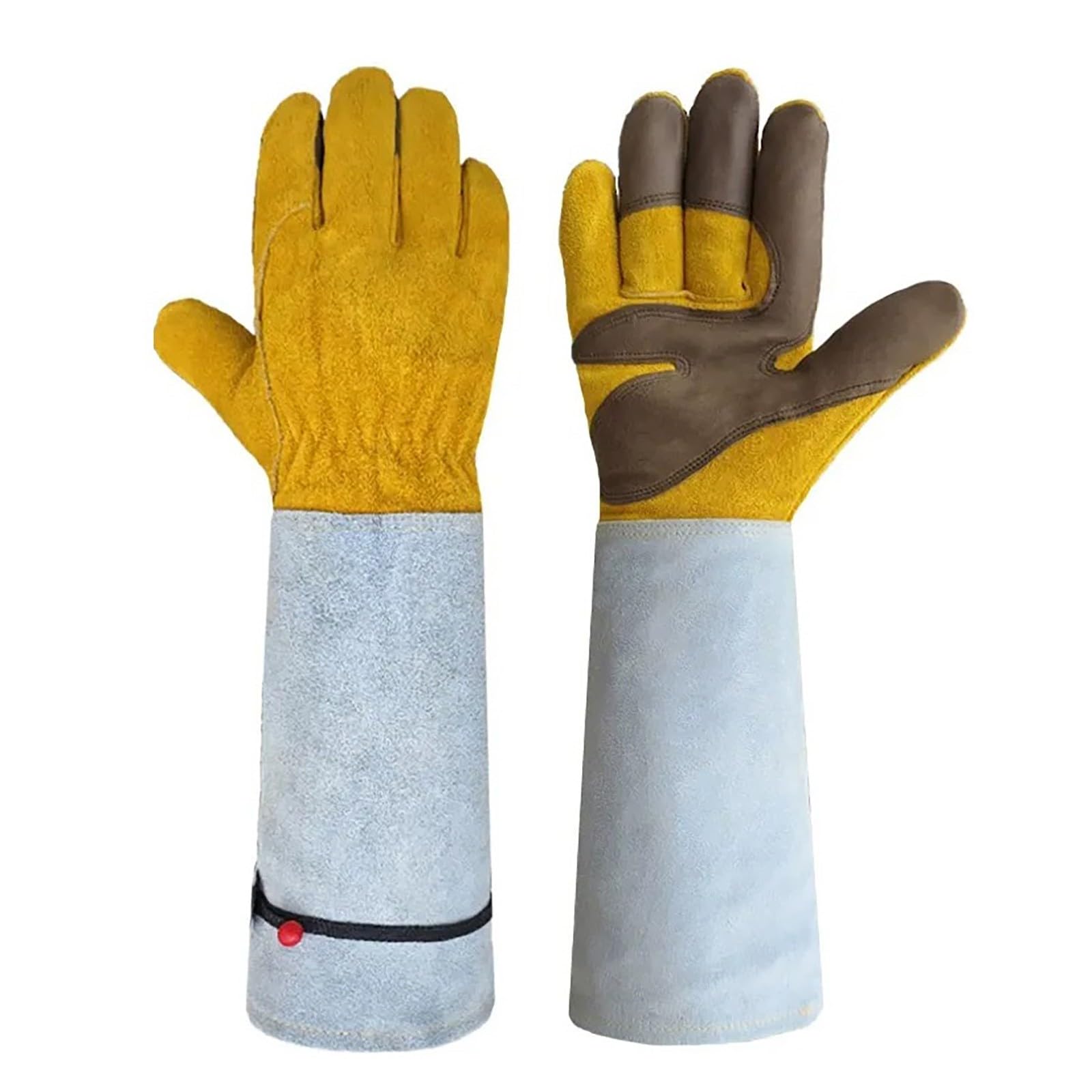 Gants de jardinage anti-poignets, en cuir de vachette imperméable, longs gants de protection pour travaux de cour, taille de rose, protection des animaux de compagnie, soudure, conception épaisse et