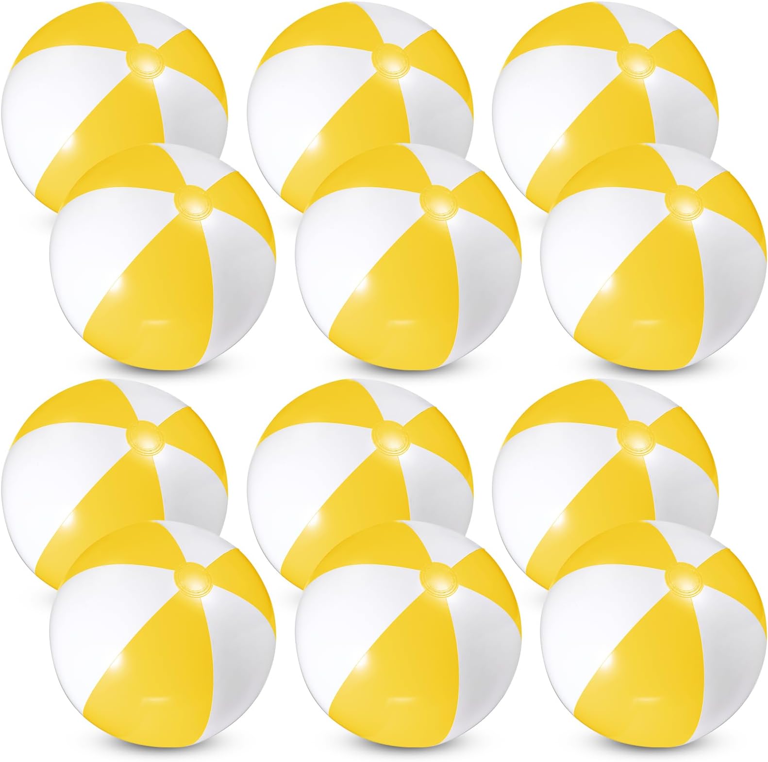 12 Pcs 16'' Beach Ball PVC Inflatable Ball Bulk Blow up Pool Balls for Swimming Pool Summer Hawaiian Tropical Theme Party Favors Decorations Favors Supplies