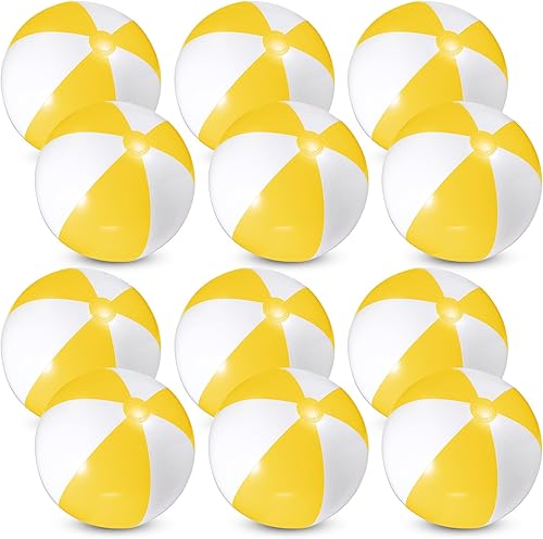 Miniatura 6 de 12 bolas inflables de PVC de 16 pulgadas, bolas inflables de piscina para piscina, verano, temática hawaiana tropical, recuerdos de fiesta