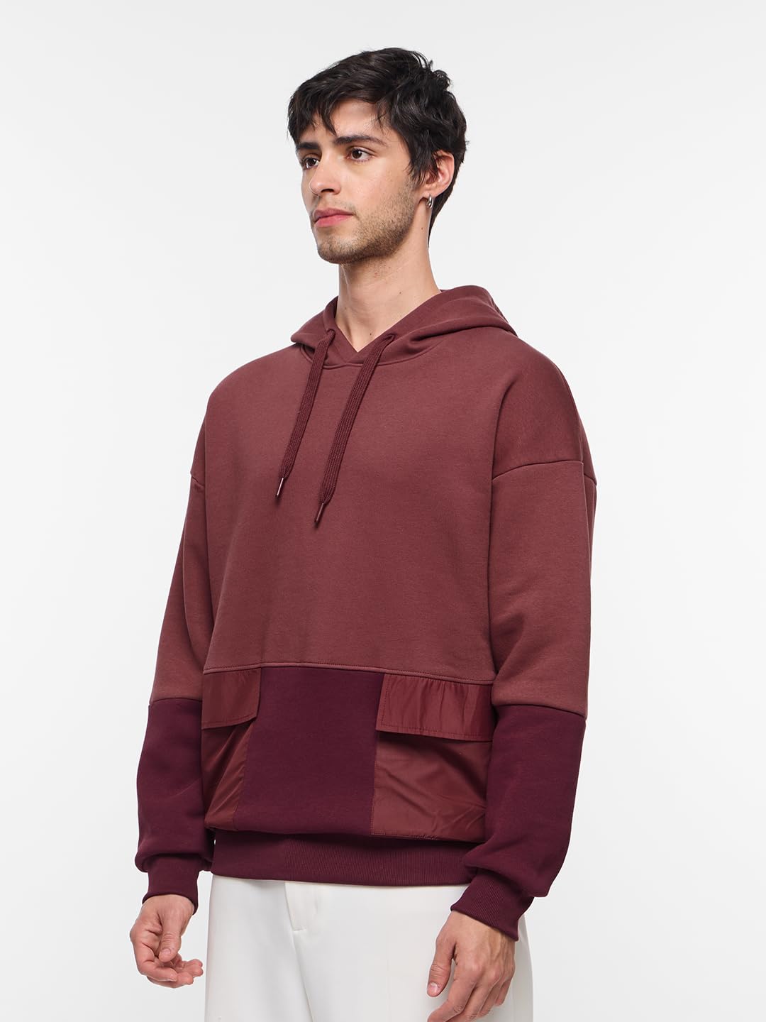 The Souled Store Colorblock męska i chłopięca bluza z kapturem, długi rękaw, mieszanka bawełny