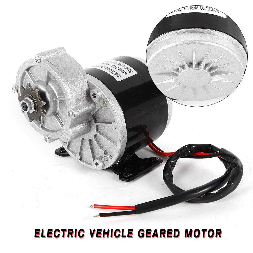 Geared Motor, TBVECHI 350W 24V DC Electric Geared Motor Bicycle Bike Scooter Gear Reduction Brushed E Bike Scooter 24 Volt 350Watt