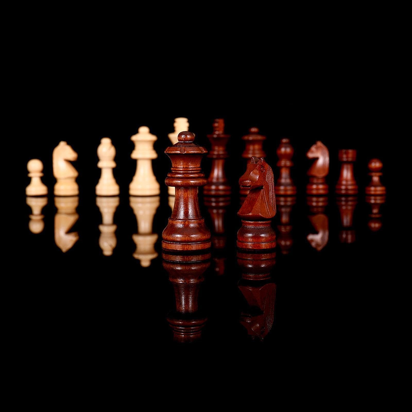 Juego de ajedrez de para Madera Compacto Elegante Juego Completo