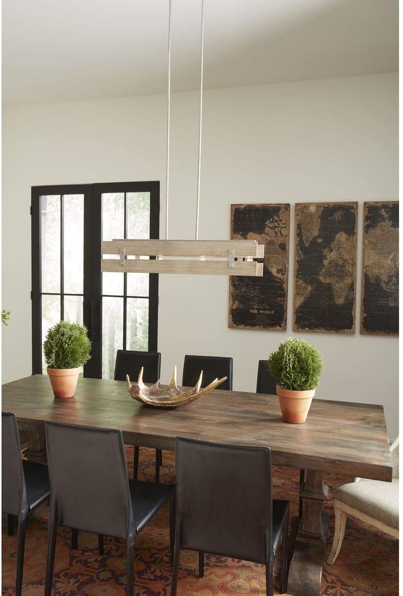Progress Lighting Hemsworth Collection 4-Light Coastal Chandelier Light Galvanized