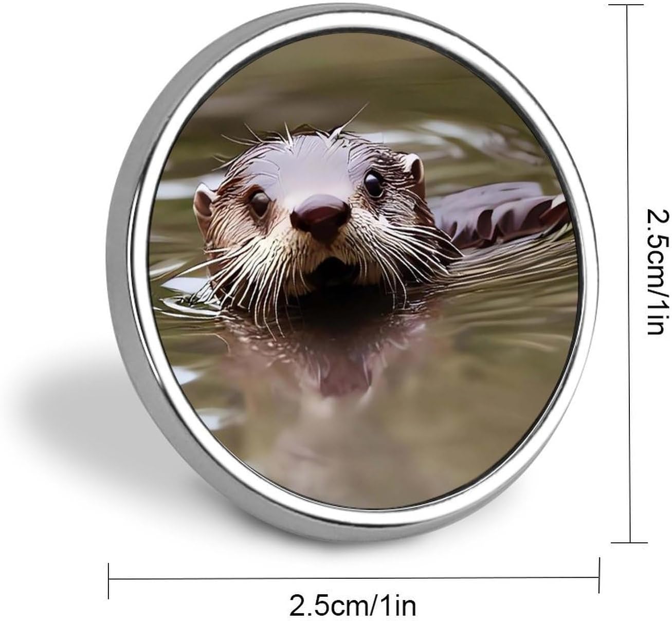 Cute Water Tower Round Lapel Pin Cute Funny Enamel Brooch Pins image 2