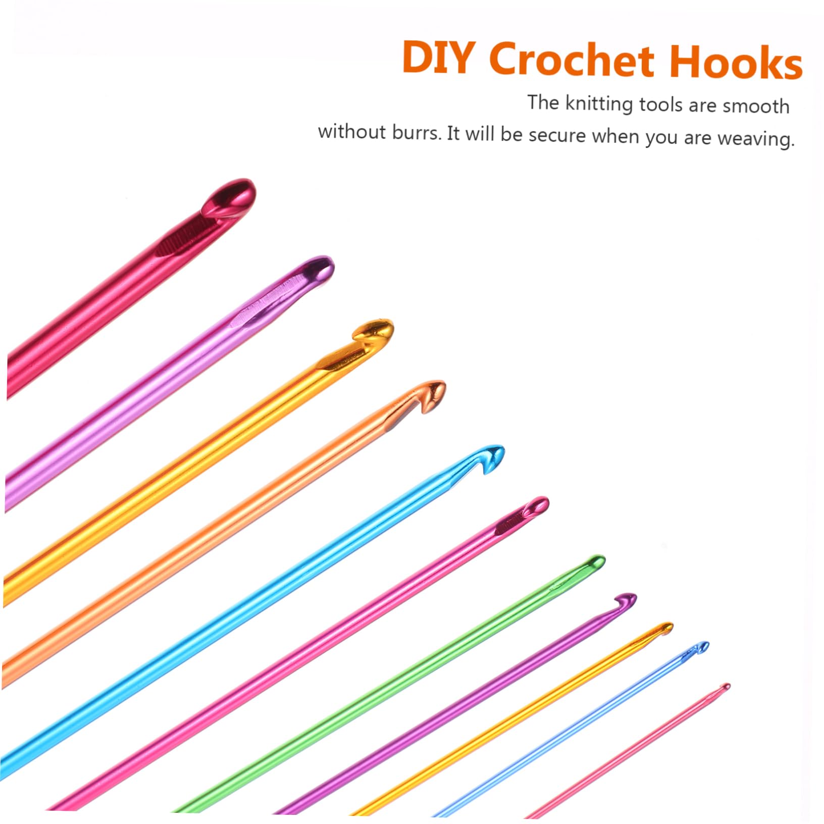 STOBOK 1 Juego crochet afgano encaje circular kits de tejer gancho de tejer tunecino Gancho de crochet agujas de ganchillo bricolaje herramienta de ganchillo colocar aluminio