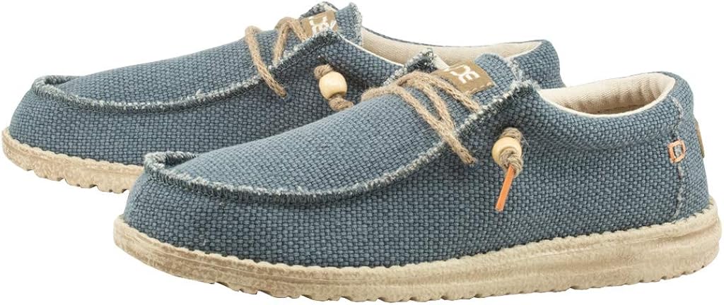 Hey Dude Men's Wally Stitch | Men's Loafers | Men's Slip On Shoes | Comfortable & Light-Weight 7 Navy