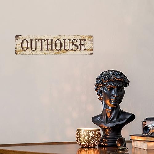Miniatura 4 de UNBARD Outhouse - Placa de metal de aluminio rústica para decoración de pared (4 x 16 pulgadas, 3.9 x 15.7 in)
