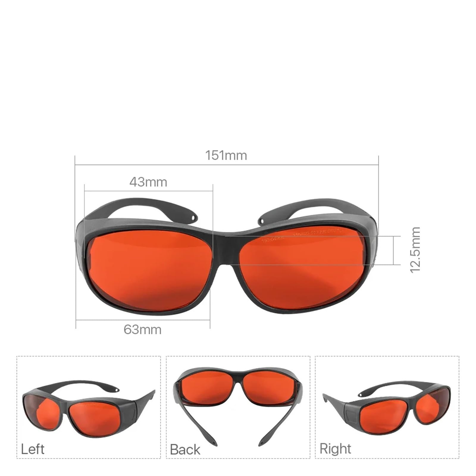 OD7+ Handschweißerschutzbrille 355 nm 450 532 1064 Schutzbrille mit Schutzschild