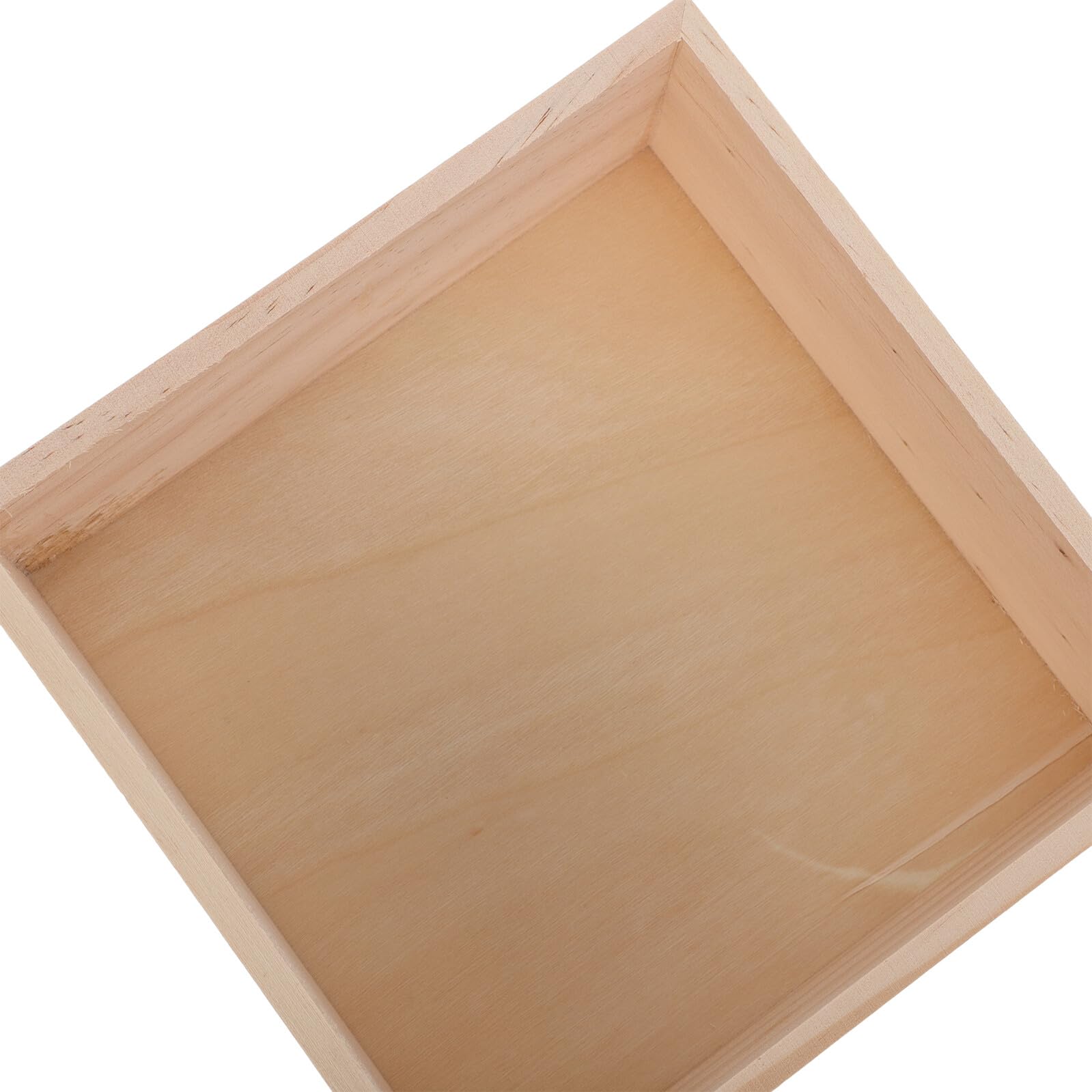 Uonlytech Cajas de Madera Artesanal sin Terminar 6 Unidades 15x15x6 Cm Organizador Rústico de Almacenamiento Cuadrado para Manualidades Jardineras Rústicas Decoración Hogar Oficina