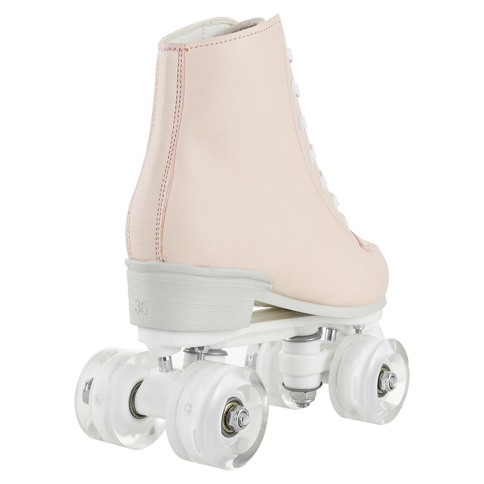 XUDREZ Patins à roulettes pour femmes et filles - Patins à roulettes lumineux à double rangée - Rose - Pour jeunes adultes, débutants, intérieurs et extérieurs