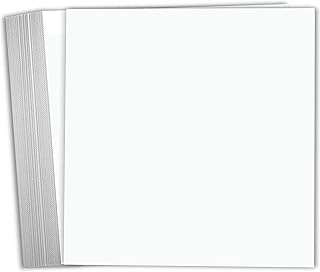 Hamilco White Cardstock Scrapbook Paper 12x12 Heavy Weight 100 lb Cover Card stock – 25 Pack