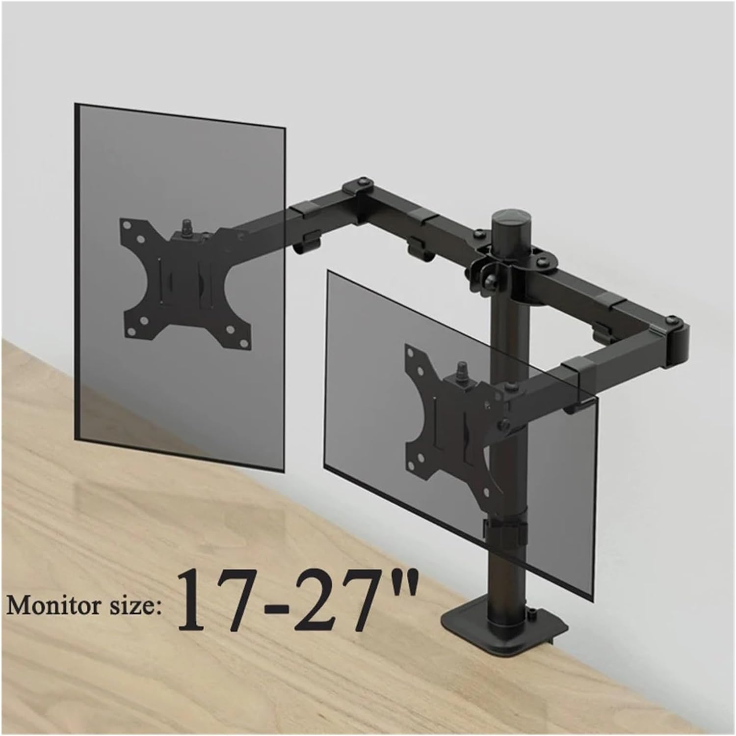 Desktop Dual Monitor Stand Arm Mechanical Load 2-9 kg Computer Suitable for 13-27 Inch Screen Support