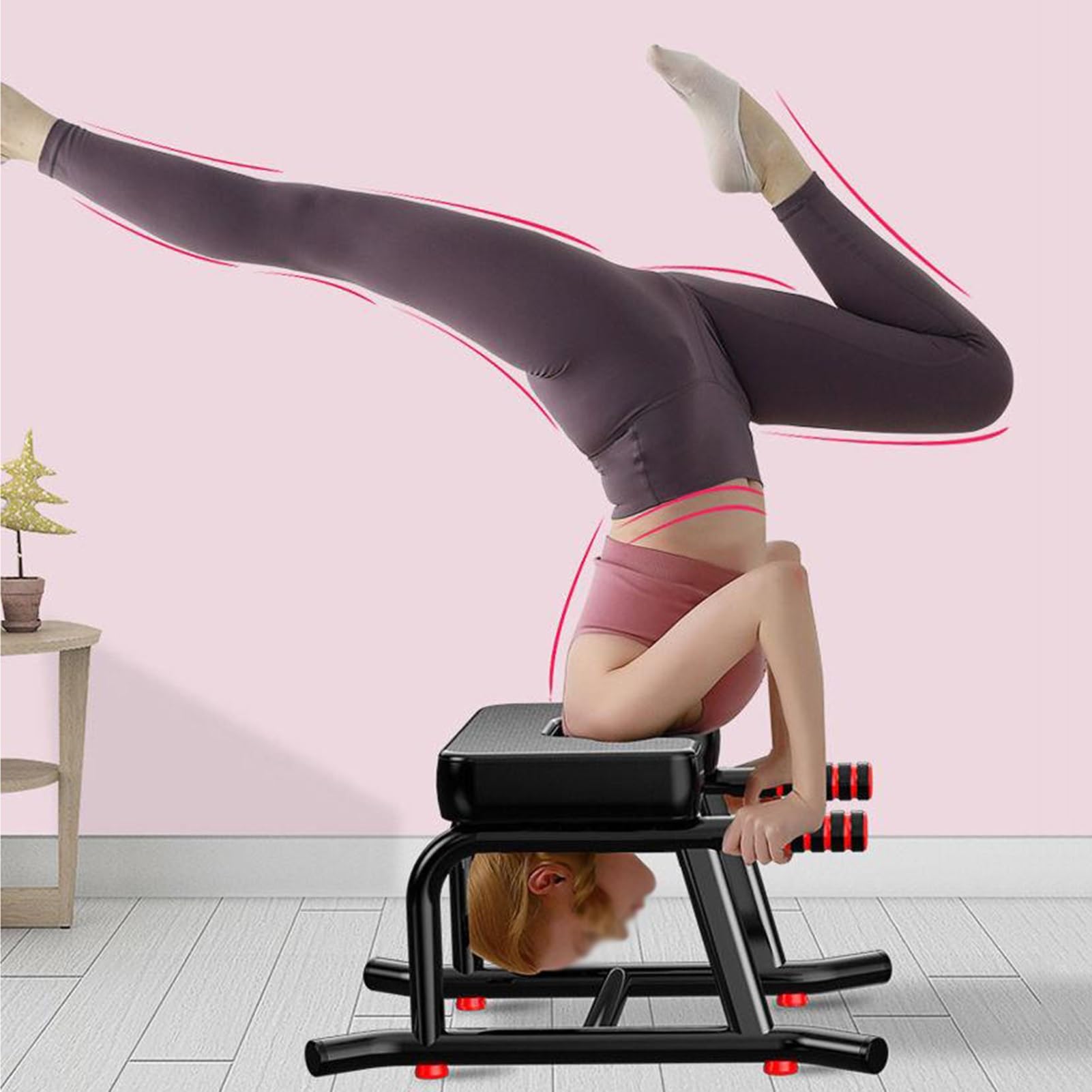 Sgabello For Verticale Sulla Testa For Yoga, Sedia For Inversione For Yoga, Supporto For Spalle Sicuro E Allenatore For La Verticale, Capacità Di 440 Libbre