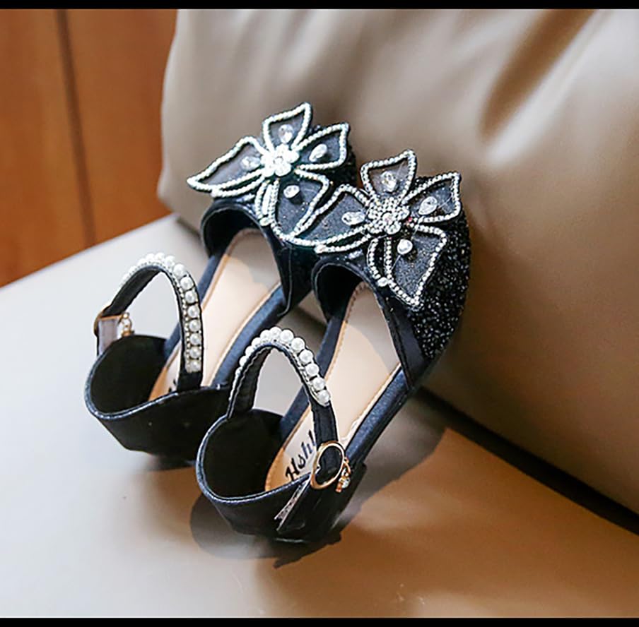 Girls Sandals Little Kids Glitter Dress Shoes Butterfly Sequins Princess Flat Shoes Toddler Wedding Party Dance Shoes4