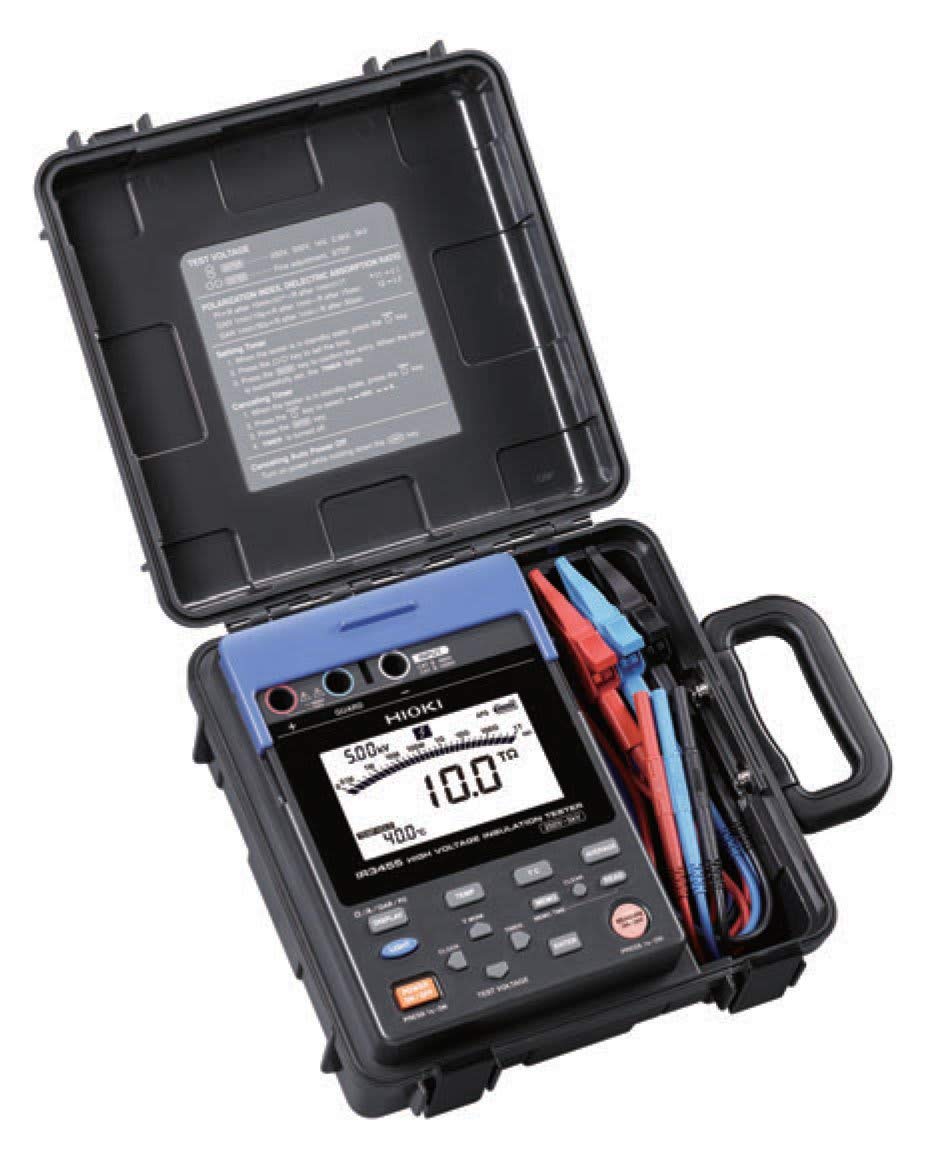 Hioki IR3455-01 5-Range High Voltage Insulation Tester, 250V to 5000V