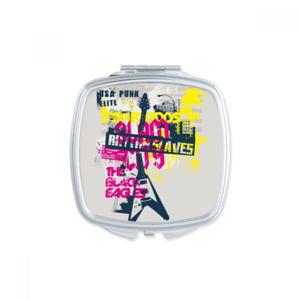 Miroir de poche guitare multicolore miroir maquillage portable