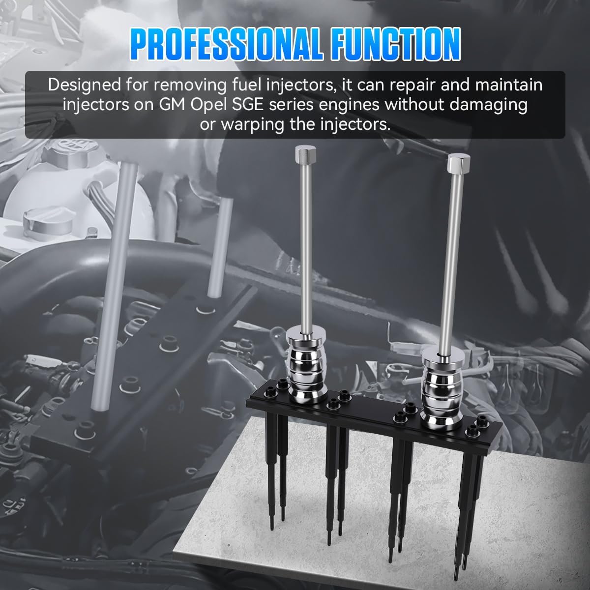 Fuel Injector Removal Tool EN-51146 GM-51146 Fuel Injector and Rail Assembly Replacer Master Tool Kit Compatible for GM Opel/Buick/Vauxhall/MG 1.0L 1.4L 1.5T 1.6L Engines OEM EN-51146-100 EN-51146-150