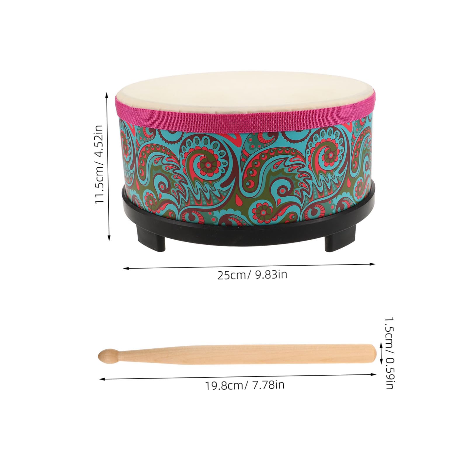 TOYANDONA Instrumento de Percusión Infantil de Madera con Diseño Floral, para Niños, Fomenta Ritmo y Coordinación en Juegos Casuales y Actividades Escolares