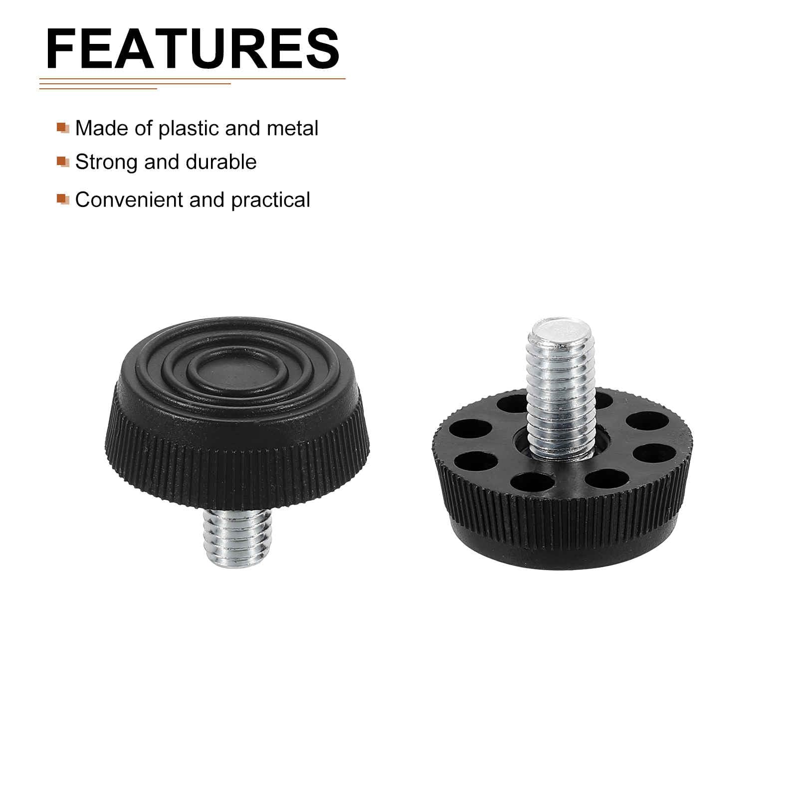 DTGN M8x13x30mm(DxLxOD) Screw on Furniture Glide Leveling Feet, 12Pack, Good for Furniture - Image 3