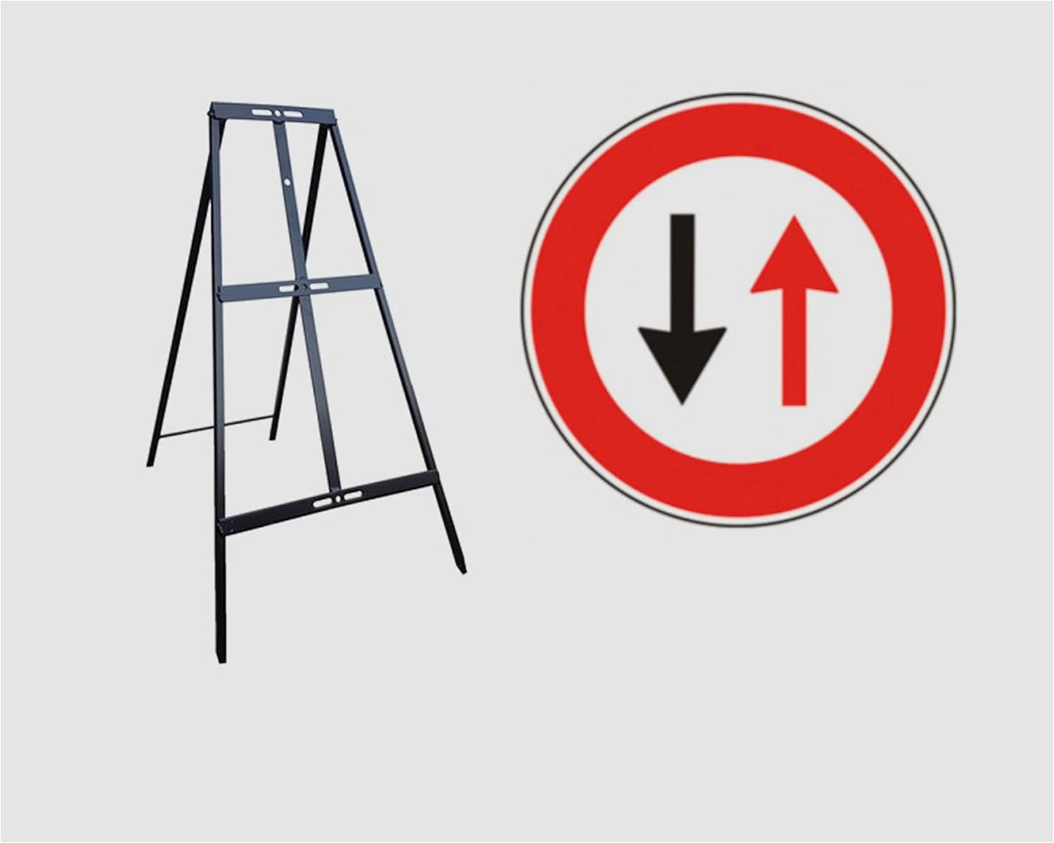 Cartello Triangolare 'Lavori In Corso' Catarifrangente Con Cavalletto - Foto 6