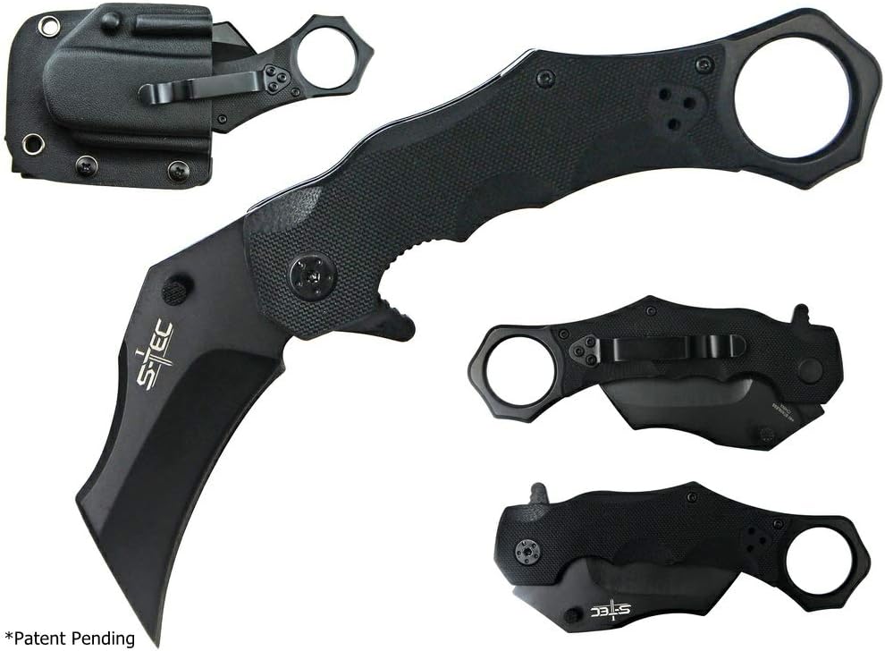 S-TEC 7.25" Karambit w/ G10 Handle & Quick Deploy Sheath