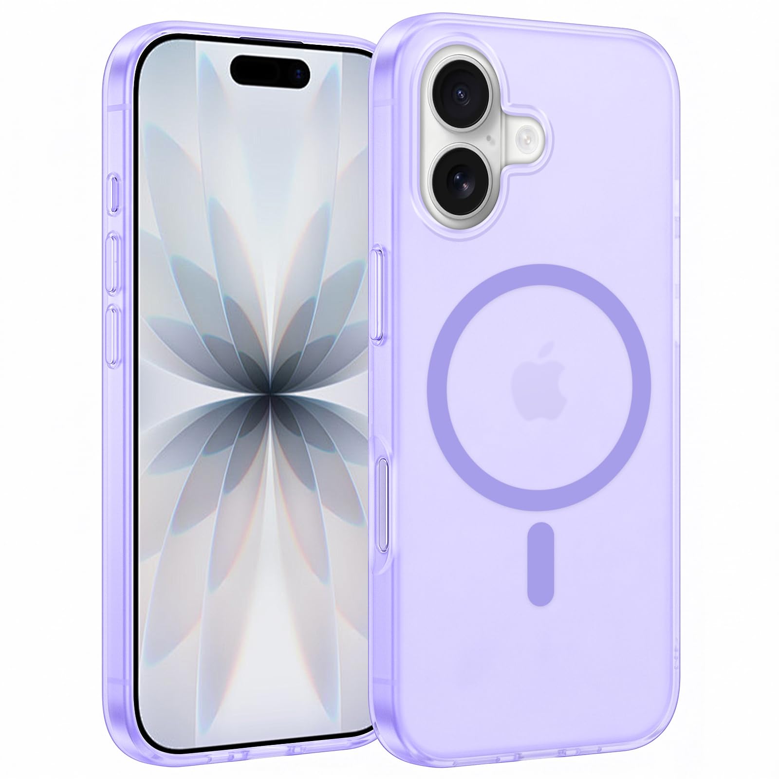 XTCASE Magnetisch Hülle für iPhone 17 Kompatibel mit MagSafe, Matt Violett | Eingebauter Magnetring, Schlanke Handyhülle, Militärschutz Stoßfest Kratzfest Haltbarkeit, Matte Transluzente Rückseite