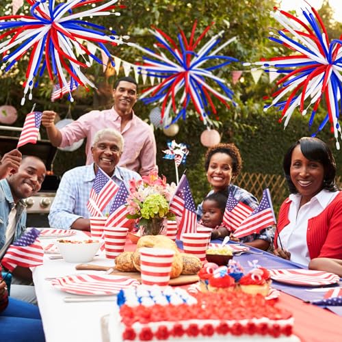 Image of 200 Pcs 4th of July Party Decoration 260Q Long Latex Balloons 250th Anniversary USA Patriotic DIY Decoration Red Blue White Balloons for American Patriotic Party Supplies (4th of July)