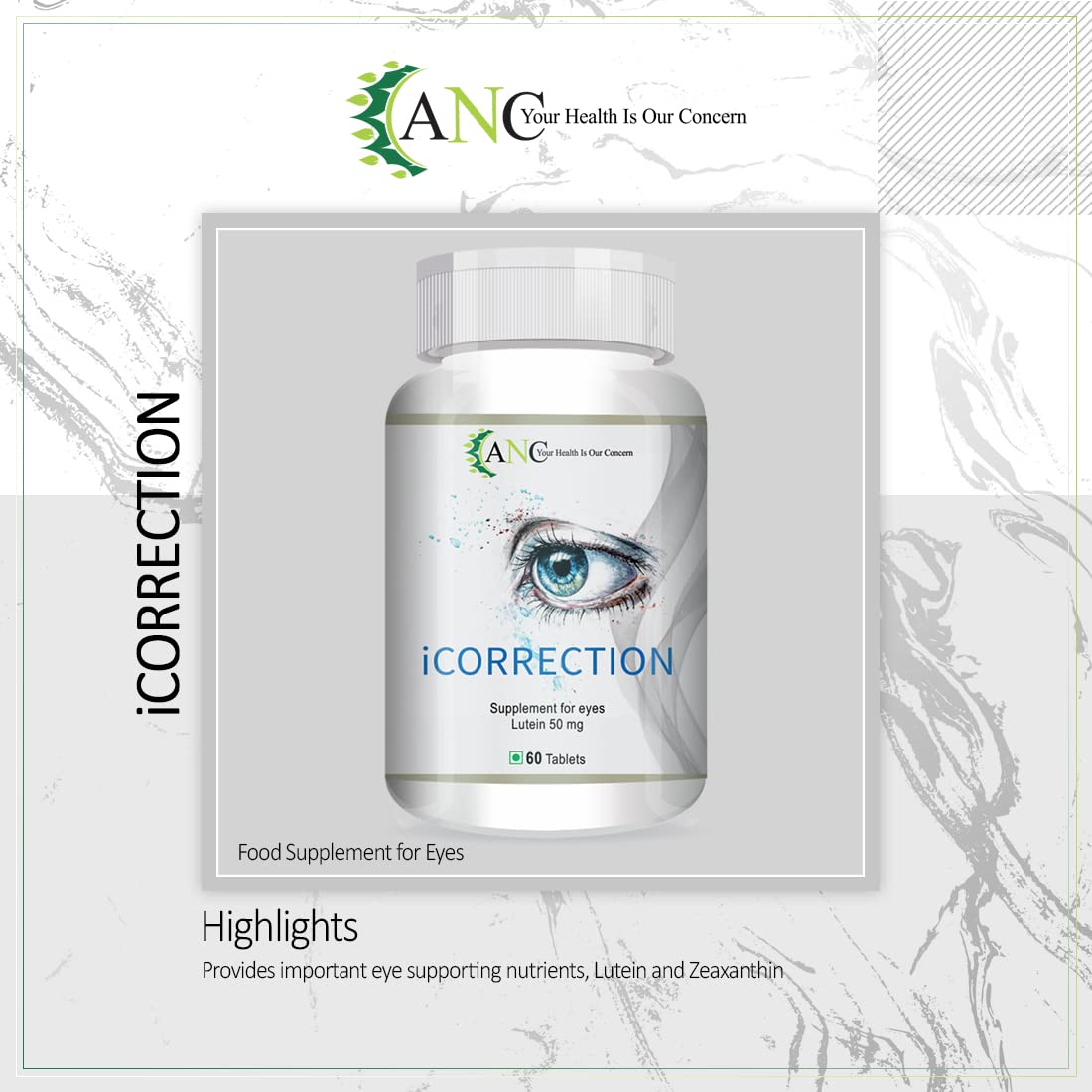 ANC iCORRECTION With Lutein & Zeaxanthin For Eye Care Supplement to Improve Vision, Blue Light & Digital Guard 60 Tablets (Pack of 2) 3