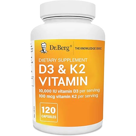 Amazon.com: Dr. Berg's Vitamin D3 K2 w/ MCT Oil - Includes 10,000 IU of ...