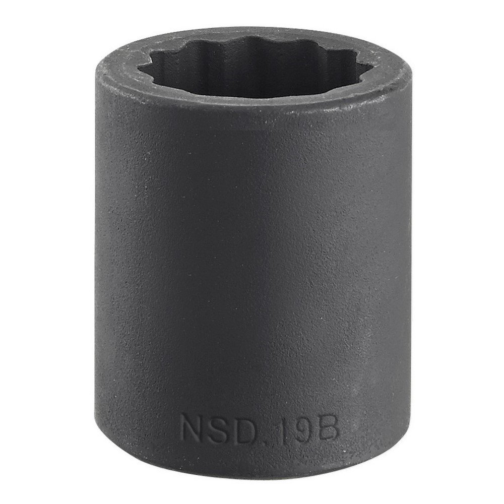 Facom 19mm, 1/2 in Drive Impact Socket, 38 mm length