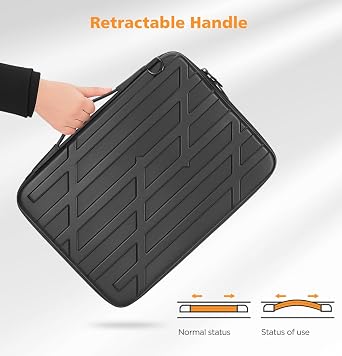 NIDOO 16 Inch Hard Shell Laptop Sleeve Shockproof Shoulder Bag Protective Carrying Case for 15 MacBook Air M4/ 16 MacBook Pro/ThinkBook 16 16p/ ThinkPad E16 L16 T16 P16/ IdeaPad Slim 5 5i 3i/XPS 16
