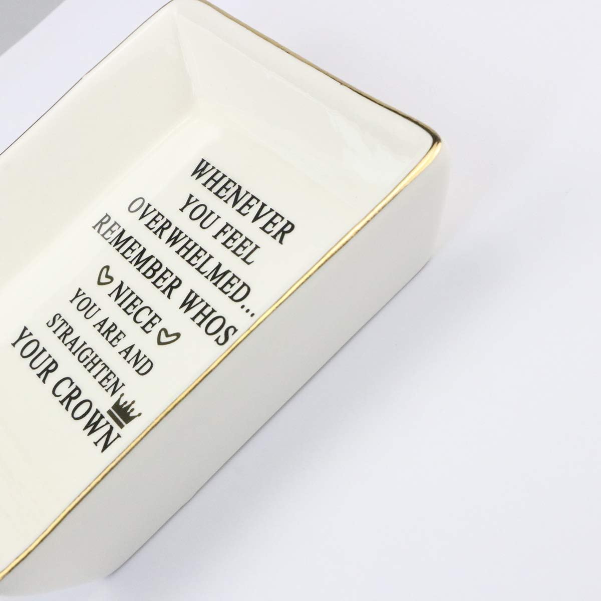 JoycuFF Inspirational Niece Gifts Ring Trinket Dish for Birthday Chrismas-Bestie Gift for Niece from Auntie - Image 4