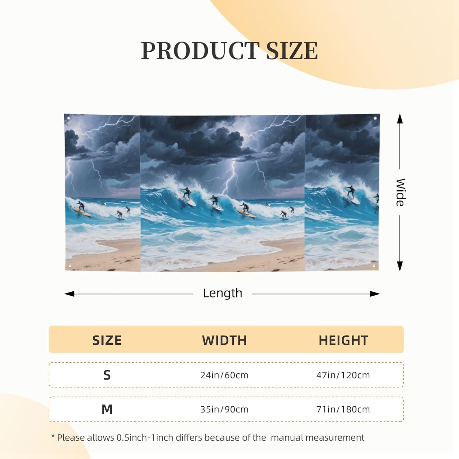 Ocean Beach Banner Party Decor Backdrop Banner Birthday Party Photography Background Decorations 47 x 24 Inch Flag Indoor Outdoor Wall Decor Banner Party Supplies Favors image 2