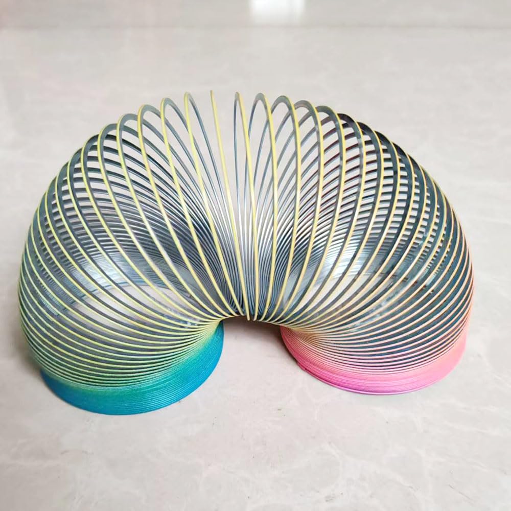 Color Giant Magic Metal Slinkys Spring Big Classic Originals Walking Steel Slinky Spring 66x60mm