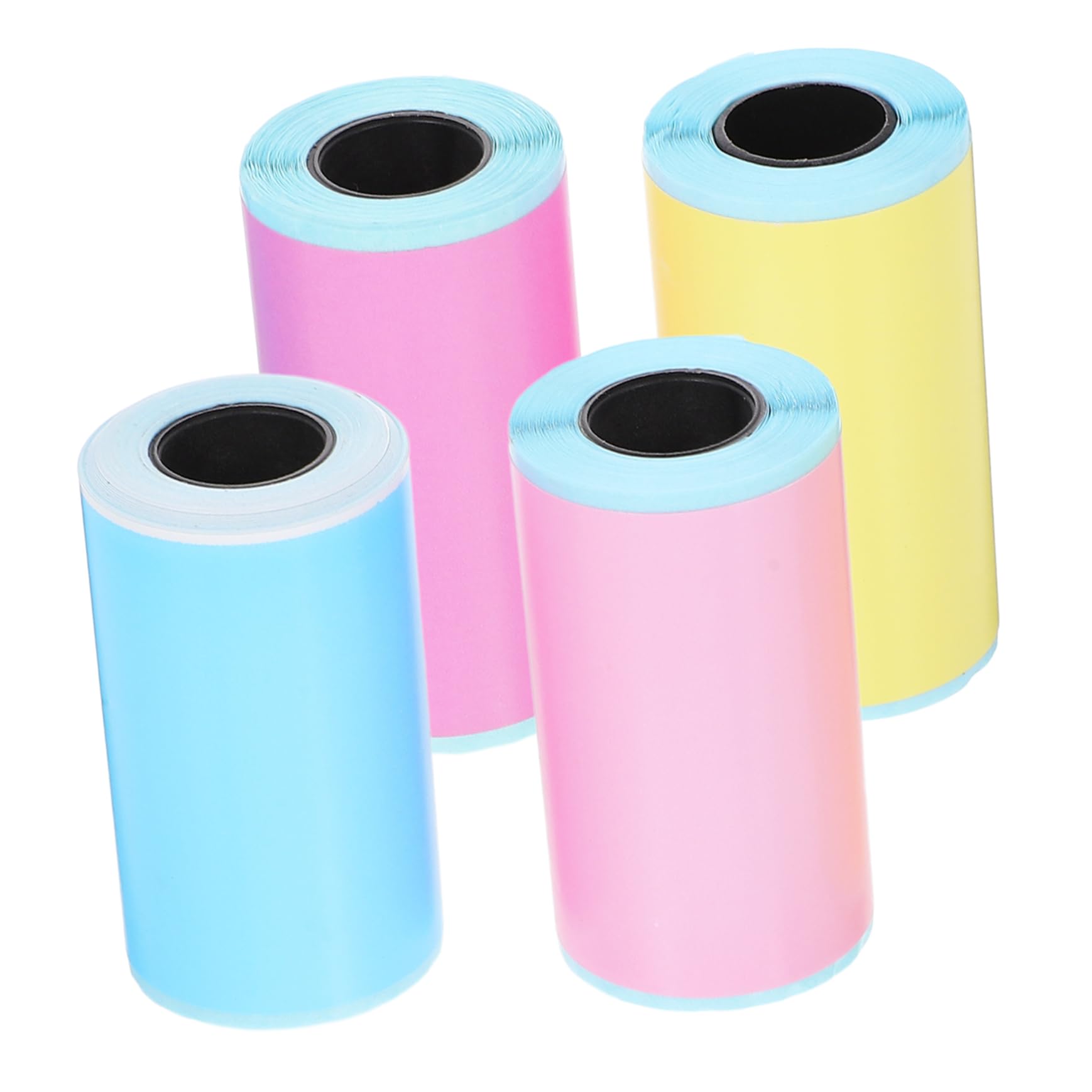 HOMSFOU 3 Set Etichette Termiche Colorate Autoadesive Per Mini Stampanti Giallo Per Organizzazione E Etichettatura Compatibile Con Stampanti Termiche 4 * 3