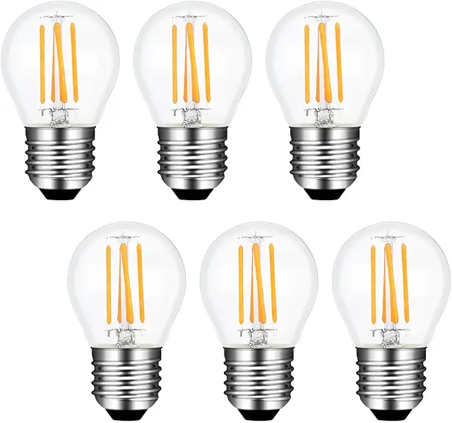 Akynite G45 E27 LED Globe Bulb 4W Warm White 2700K, Set of 6