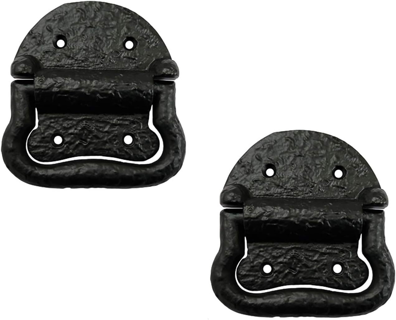 Adonai Hardware "Almodad Black Cast Iron Cabinet and Drawer Chest Handle (Supplied as 2 Pieces per Pack) - Matte Black Powder Coated