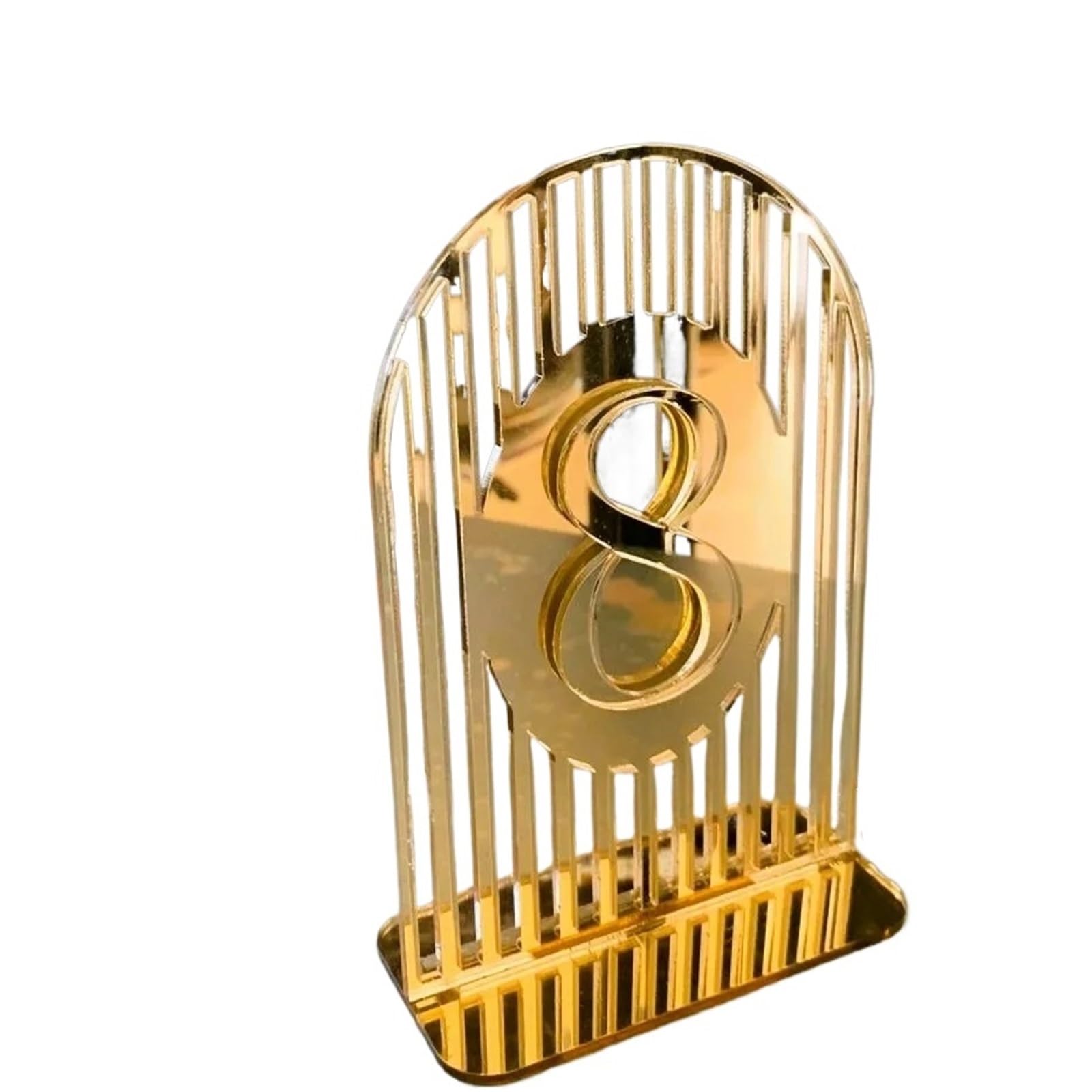 Portanumero Tavolo Wedding Gold Arch Table Numbers Modern Party Event Decor Unique Acrylic 3D Mirror Signs Alzatina Numeri Matrimonio(Color 7,Table 1-30)
