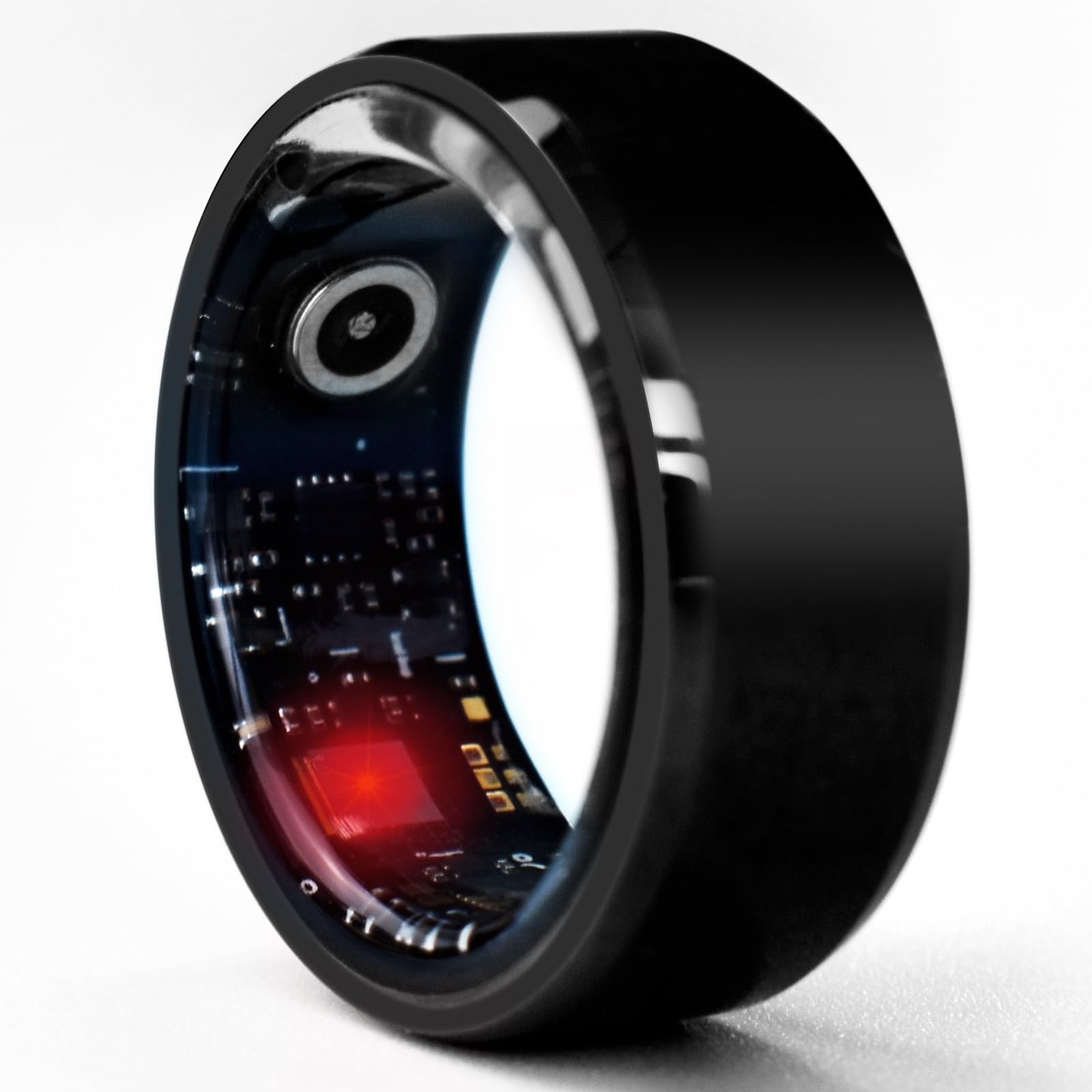 Anillo inteligente de salud, anillo de seguimiento de actividad física, monitor de frecuencia cardíaca, podómetro digital impermeable, rastreador de actividad recargable for mujeres y hombres ( Size :