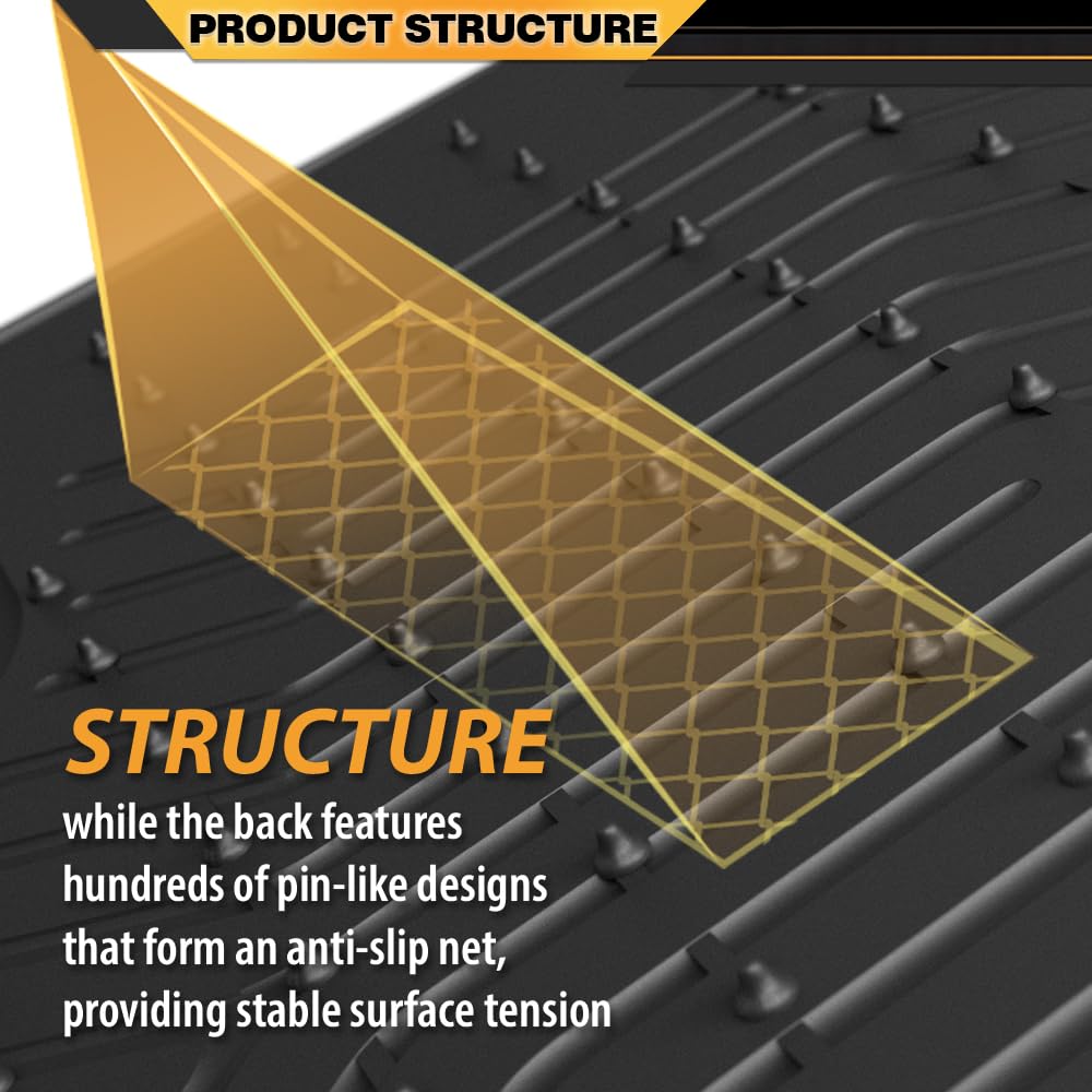 G-PLUS TPE Floor Mats Cargo Liner Compatible with Ford Escape 2013-2019/Fit Ford C-Max 2013-2018 All Weather Full Cover Protection 1st & 2nd Row