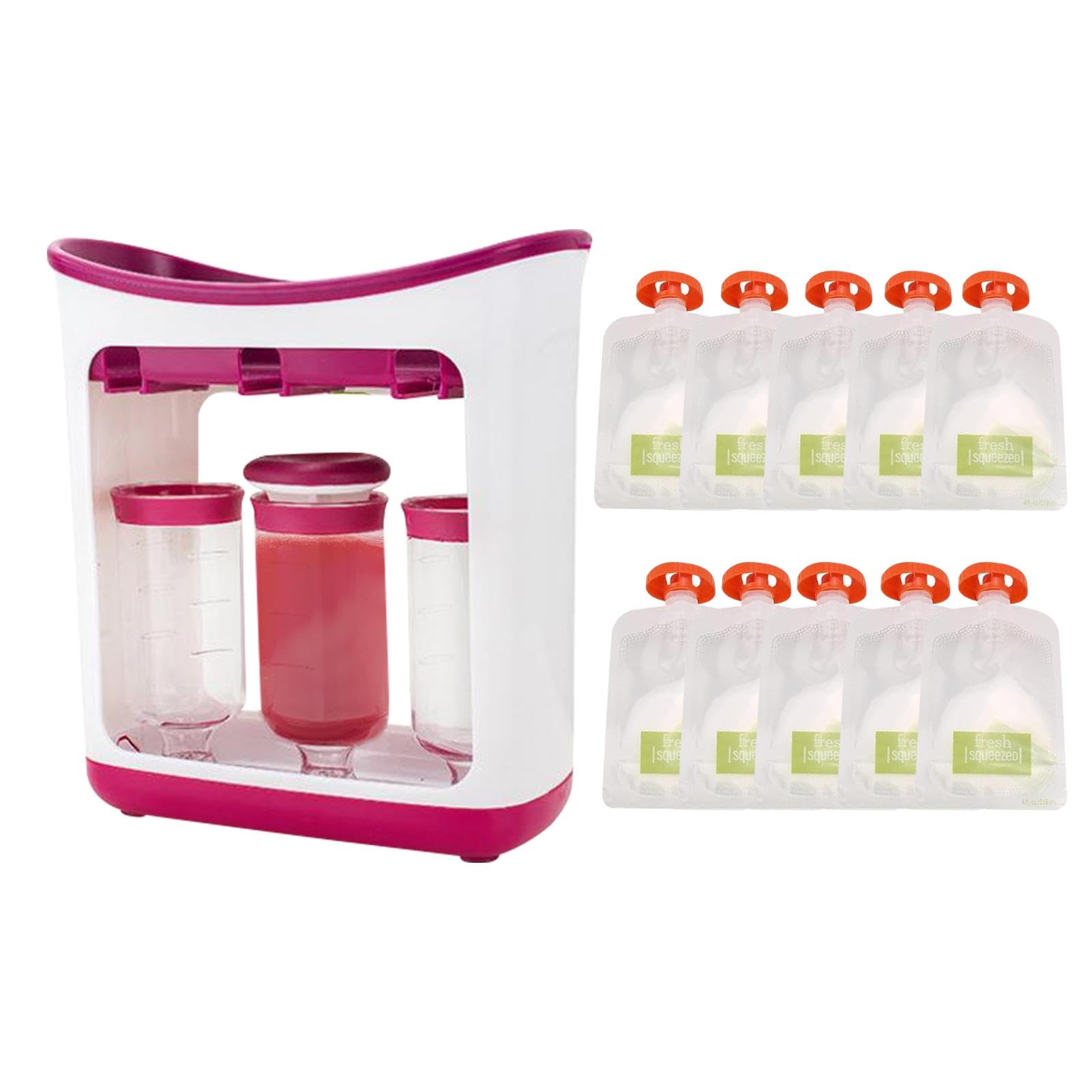 Squeeze Station Fabricant De Jus À Base, Station À Presser Pour Bébé, Jus De Fruits Frais Pour Bébé Fait Maison Avec Sacs De Rangement