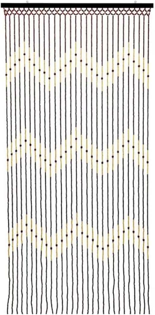 Bamboo Beaded Door Curtain Stylish Wooden Hanging Blind Screen Fly Insect Design Varies Room Divider Home Decoration Curtain 180 X 90cm