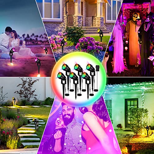 Remon Outdoor Smart Rgb Landscape Lights, 30W Low Voltage Remote Control Waterproof Spotlight For Garden Yard Patio Lawn Pathway Party #TOP6