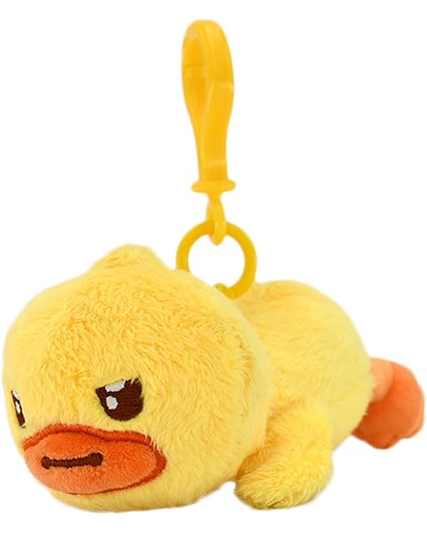 B.DUCK Keychain Plush Pendant Stuffed Animal Cute Decorative Accessory Gift For Handbag Purse Backpack Car Keys