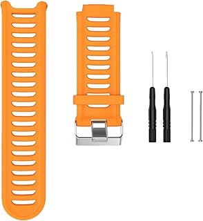 Muovrto Watch Band for Garmin Forerunner 910XT,Silicone Sport Wristband Watch Strap REplacement Band for Garmin 910 (Orange)