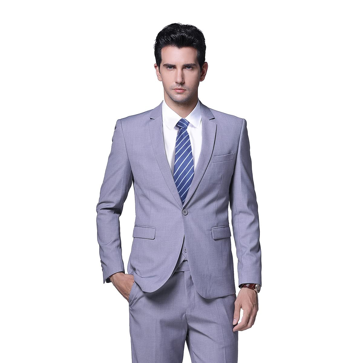 Cloudstyle 2-częściowy garnitur męski, slim fit, krawat, garnitur, biznesowy, marynarka na wesele