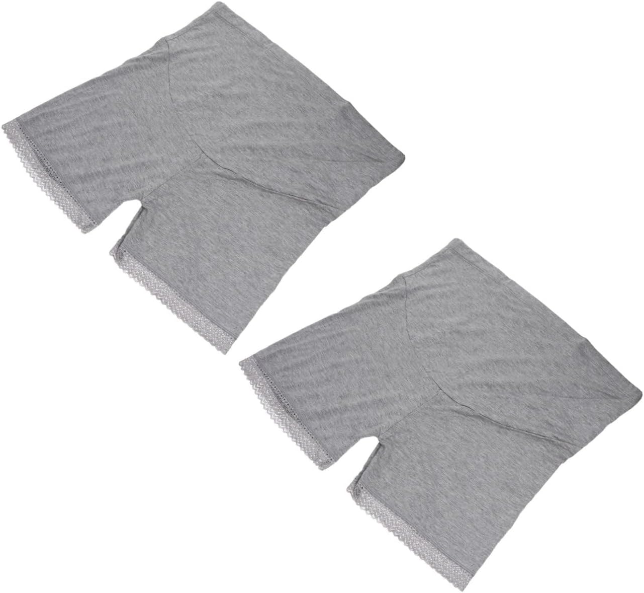 2pcs High-waist Cotton Maternity Underwear Postpartum Panties Comfortable Belly Support Shorts Elastic Waist for Pregnant Women Grey